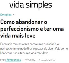 Vida Simples - Como viver mais leve sem o perfeccionismo